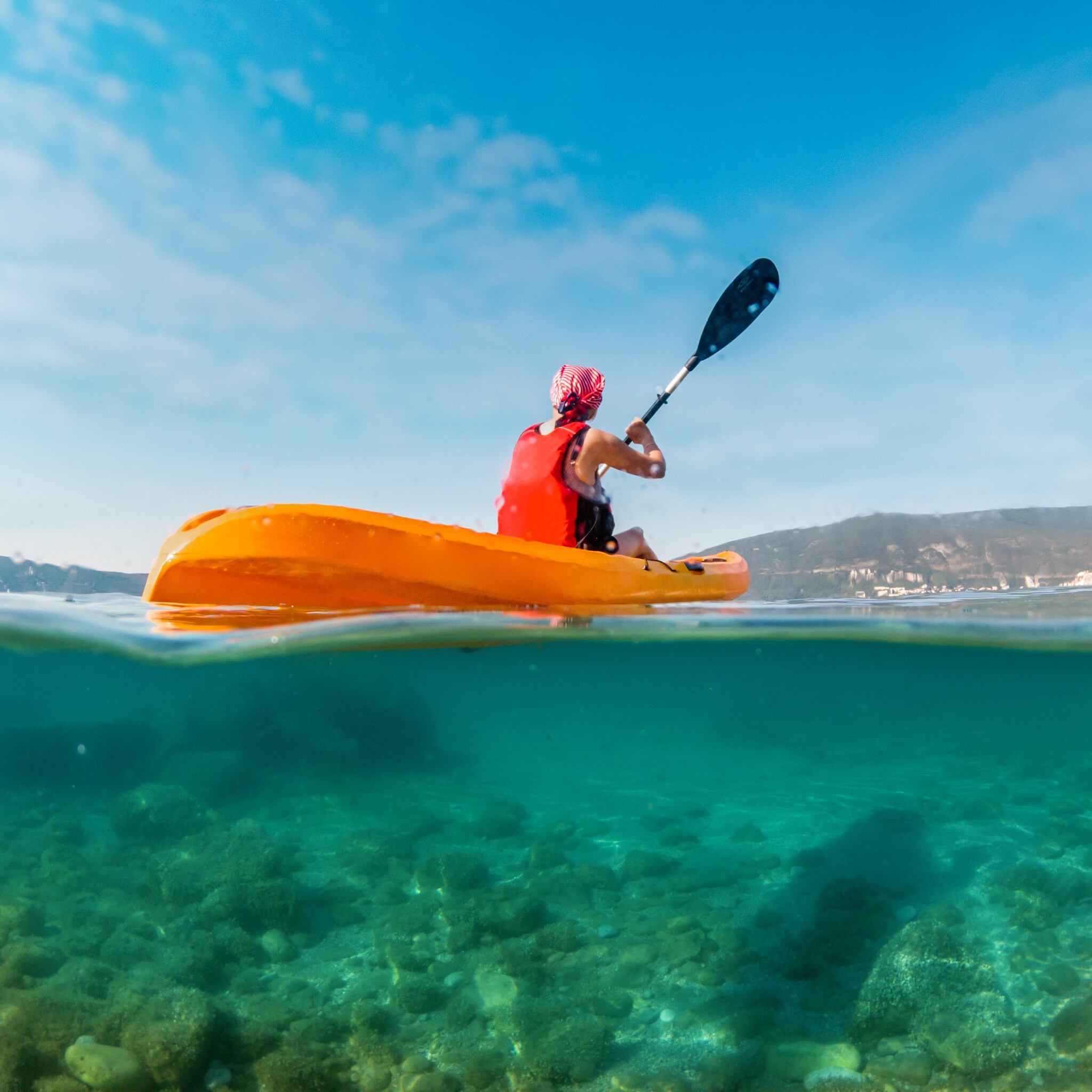 Snorkeling clear kayak combo